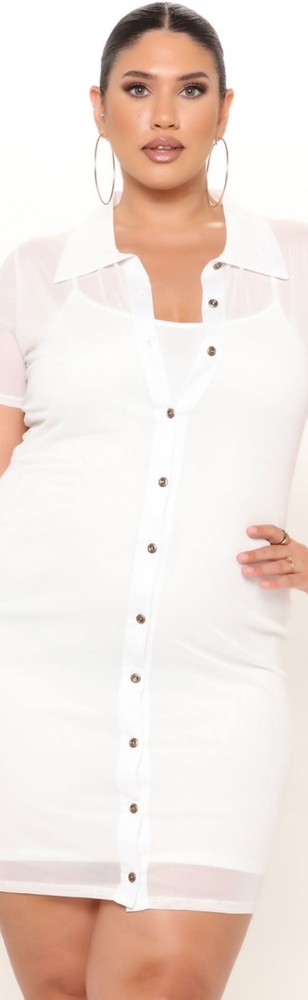 Fashion Nova White XL Mini Dresss